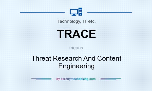What does TRACE mean? It stands for Threat Research And Content Engineering