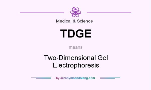 What does TDGE mean? It stands for Two-Dimensional Gel Electrophoresis