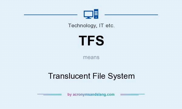 What does TFS mean? It stands for Translucent File System
