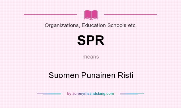 What does SPR mean? It stands for Suomen Punainen Risti