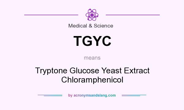 What does TGYC mean? It stands for Tryptone Glucose Yeast Extract Chloramphenicol