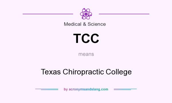 What does TCC mean? It stands for Texas Chiropractic College