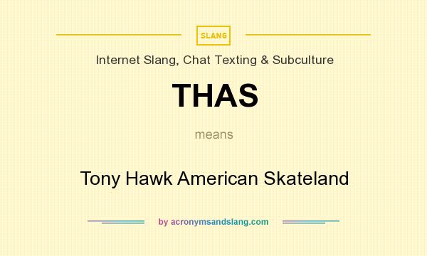 What does THAS mean? It stands for Tony Hawk American Skateland