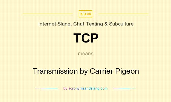 What does TCP mean? It stands for Transmission by Carrier Pigeon
