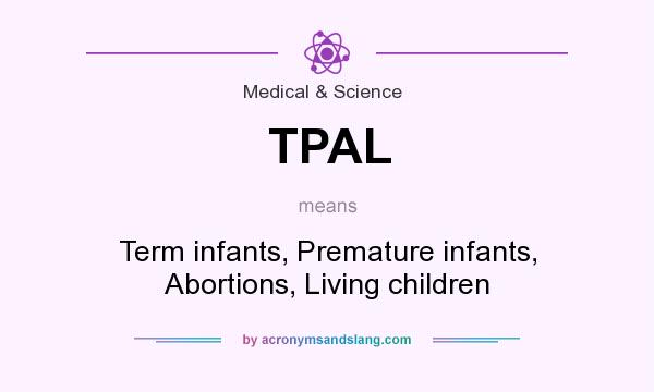 What does TPAL mean? It stands for Term infants, Premature infants, Abortions, Living children