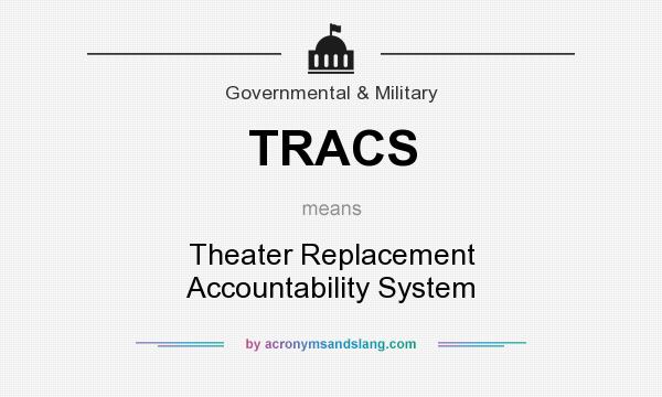 What does TRACS mean? It stands for Theater Replacement Accountability System