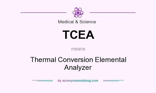 What does TCEA mean? It stands for Thermal Conversion Elemental Analyzer