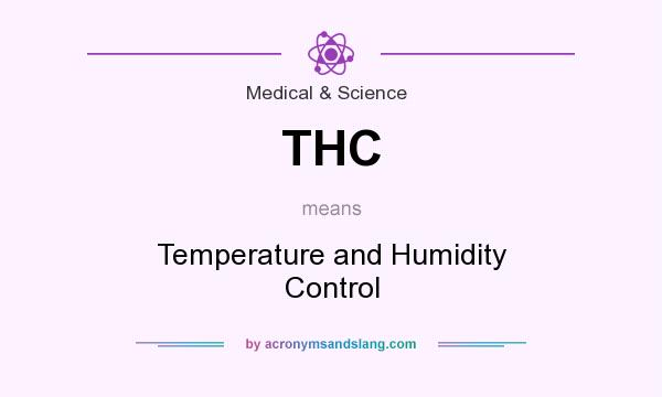 What does THC mean? It stands for Temperature and Humidity Control