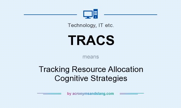 What does TRACS mean? It stands for Tracking Resource Allocation Cognitive Strategies