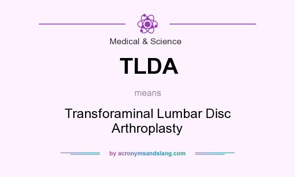 What does TLDA mean? It stands for Transforaminal Lumbar Disc Arthroplasty