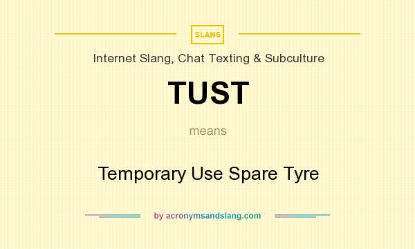 What does TUST mean? It stands for Temporary Use Spare Tyre