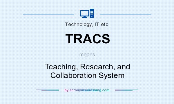 What does TRACS mean? It stands for Teaching, Research, and Collaboration System