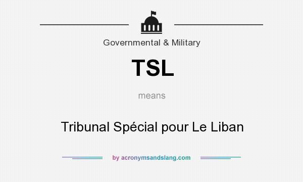 What does TSL mean? It stands for Tribunal Spécial pour Le Liban
