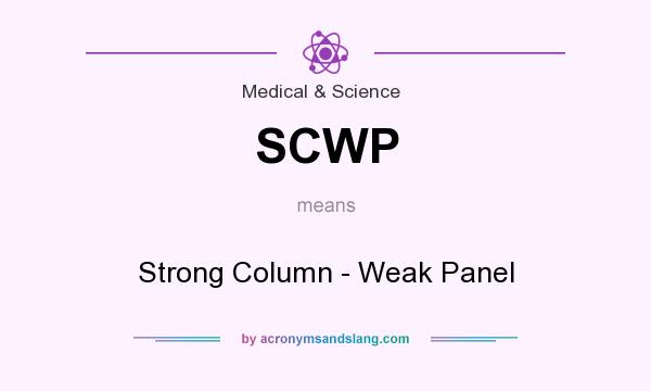 What does SCWP mean? It stands for Strong Column - Weak Panel
