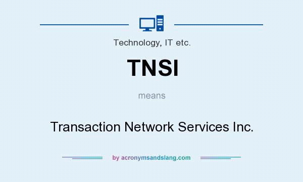 What does TNSI mean? It stands for Transaction Network Services Inc.