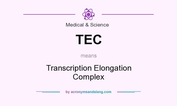 What does TEC mean? It stands for Transcription Elongation Complex