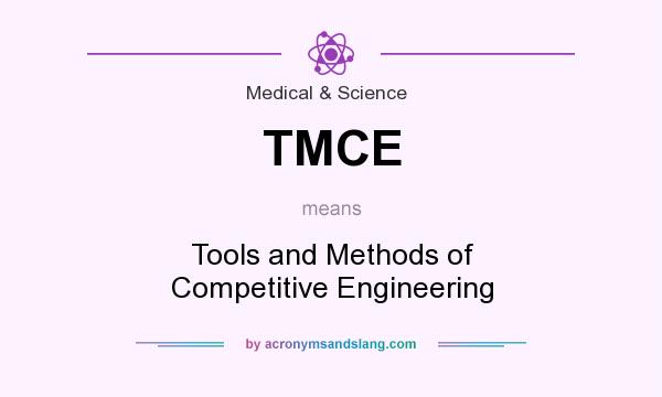 What does TMCE mean? It stands for Tools and Methods of Competitive Engineering