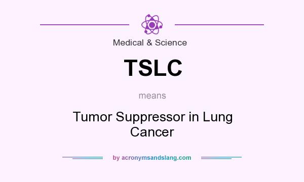 What does TSLC mean? It stands for Tumor Suppressor in Lung Cancer