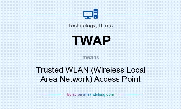 What does TWAP mean? It stands for Trusted WLAN (Wireless Local Area Network) Access Point