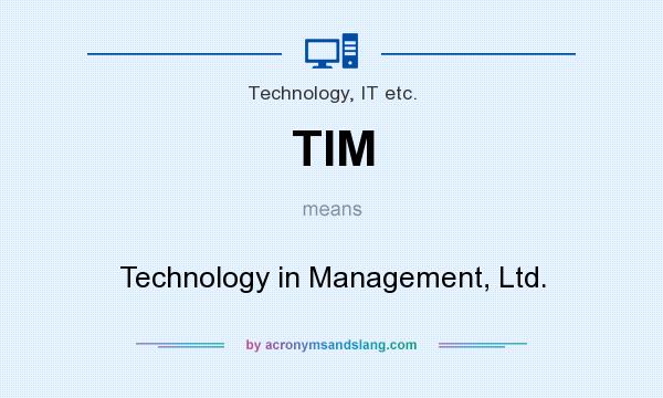 What does TIM mean? It stands for Technology in Management, Ltd.
