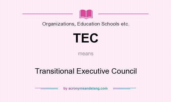 What does TEC mean? It stands for Transitional Executive Council