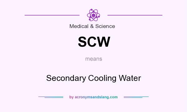 What does SCW mean? It stands for Secondary Cooling Water
