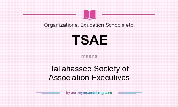 What does TSAE mean? It stands for Tallahassee Society of Association Executives