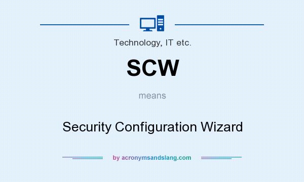 What does SCW mean? It stands for Security Configuration Wizard