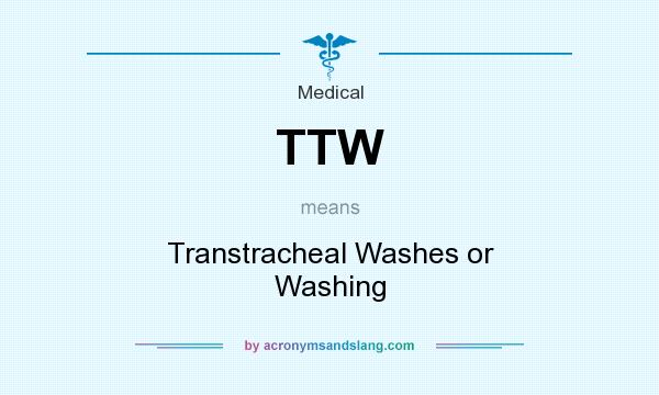 What does TTW mean? It stands for Transtracheal Washes or Washing