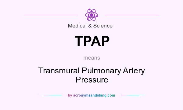 What does TPAP mean? It stands for Transmural Pulmonary Artery Pressure