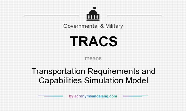 What does TRACS mean? It stands for Transportation Requirements and Capabilities Simulation Model