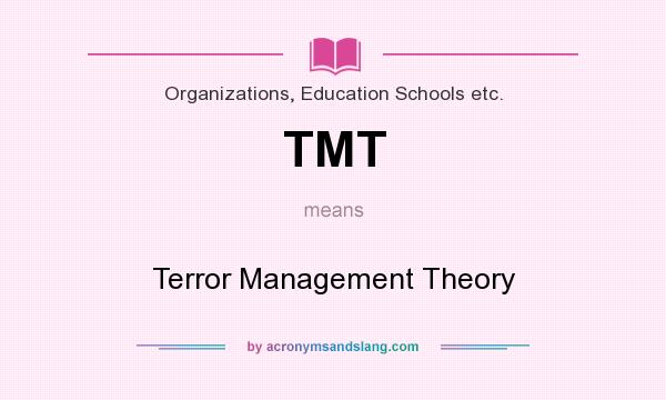 What does TMT mean? It stands for Terror Management Theory