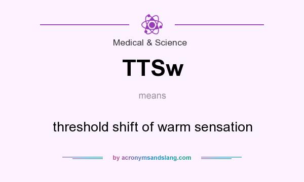 What does TTSw mean? It stands for threshold shift of warm sensation
