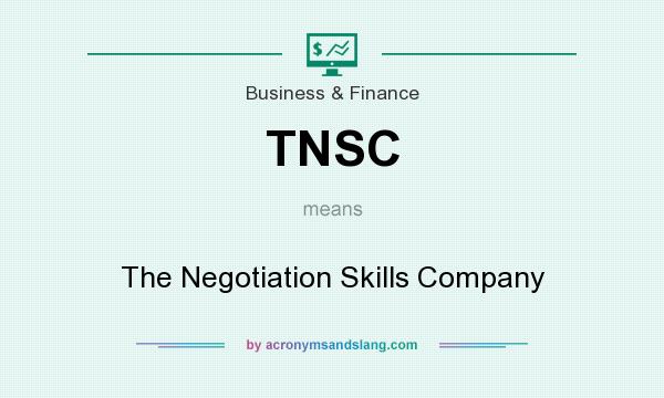 What does TNSC mean? It stands for The Negotiation Skills Company