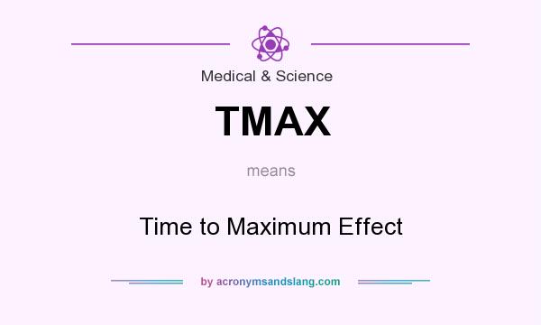 What does TMAX mean? It stands for Time to Maximum Effect