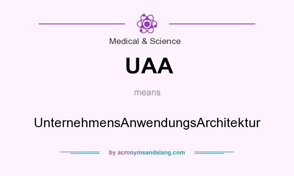 What does UAA mean? It stands for UnternehmensAnwendungsArchitektur