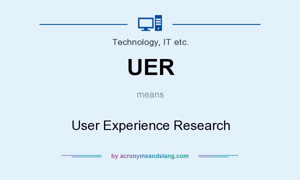 What does UER mean? It stands for User Experience Research