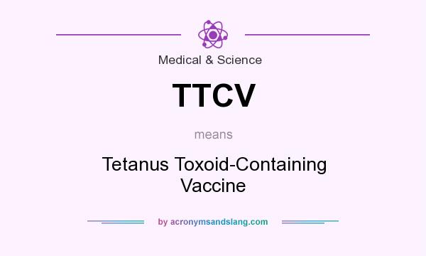 What does TTCV mean? It stands for Tetanus Toxoid-Containing Vaccine