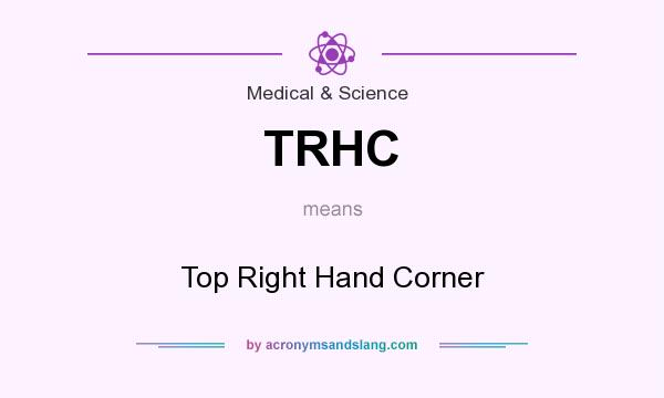 What does TRHC mean? It stands for Top Right Hand Corner
