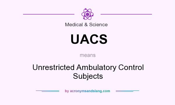 What does UACS mean? It stands for Unrestricted Ambulatory Control Subjects