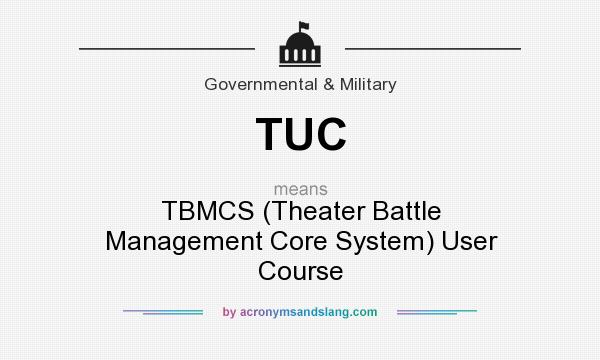 What does TUC mean? It stands for TBMCS (Theater Battle Management Core System) User Course