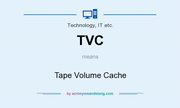 What does TVC mean? It stands for Tape Volume Cache