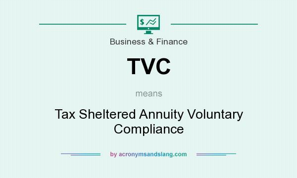 What does TVC mean? It stands for Tax Sheltered Annuity Voluntary Compliance