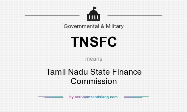 What does TNSFC mean? It stands for Tamil Nadu State Finance Commission
