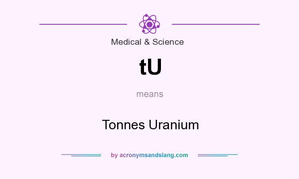 What does tU mean? It stands for Tonnes Uranium