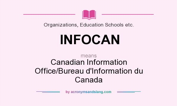 What does INFOCAN mean? It stands for Canadian Information Office/Bureau d`Information du Canada