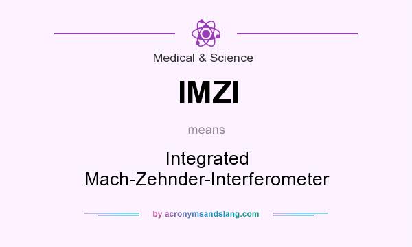 What does IMZI mean? It stands for Integrated Mach-Zehnder-Interferometer