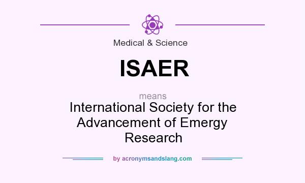 What does ISAER mean? It stands for International Society for the Advancement of Emergy Research