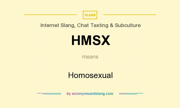 What does HMSX mean? It stands for Homosexual