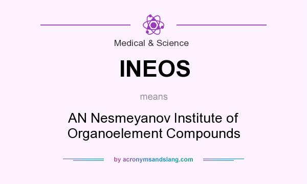 What does INEOS mean? It stands for AN Nesmeyanov Institute of Organoelement Compounds
